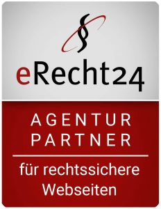 eRecht24 Agenturpartner-Logo für rechtssichere Webseiten.